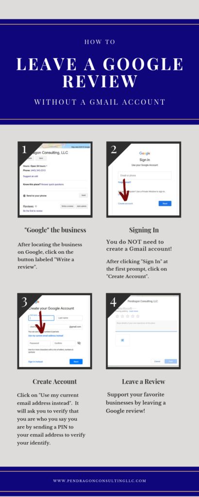 How to leave a Google review without a gmail account